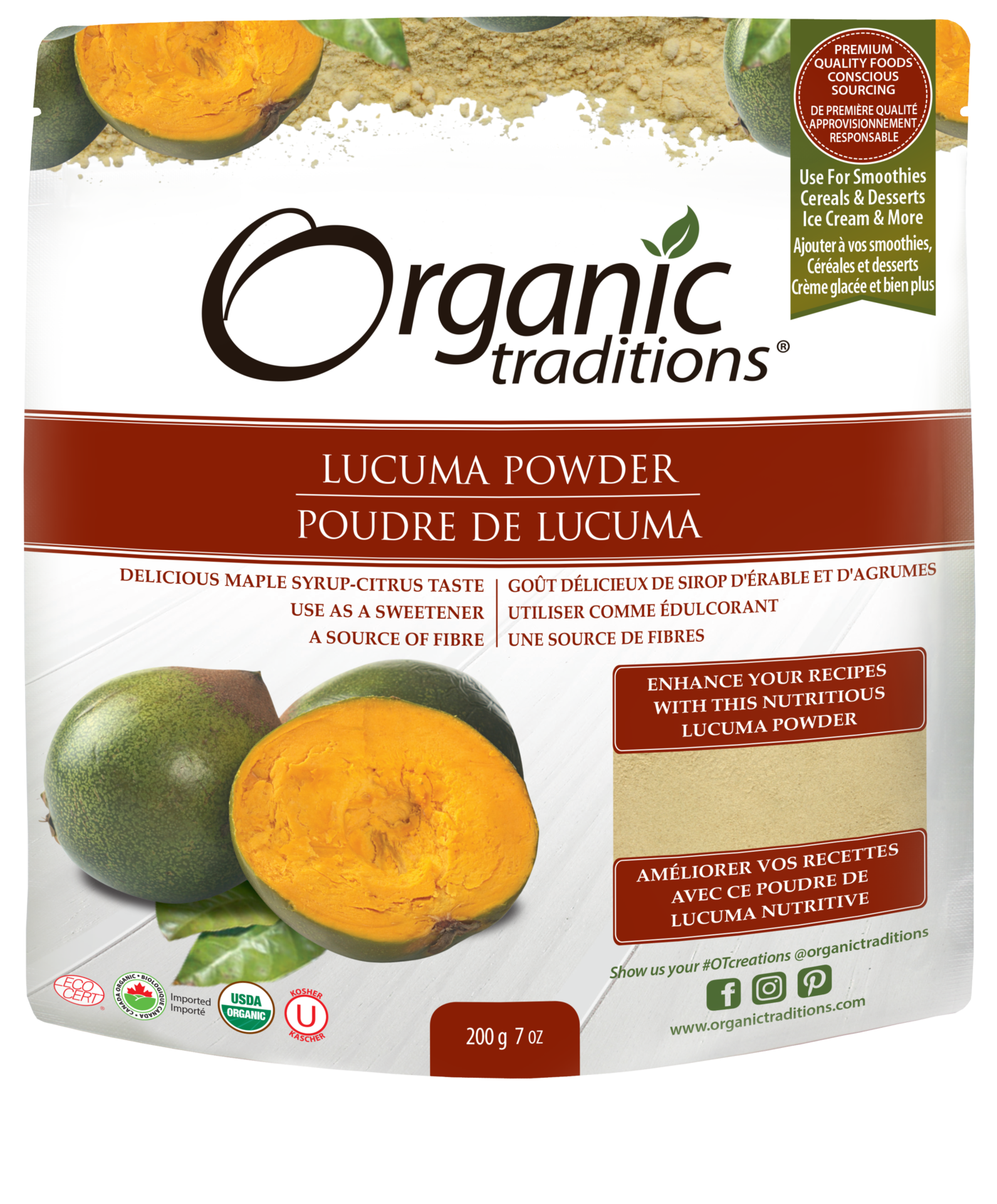 Organic Traditions Lucuma Powder - JoyVIVA -  