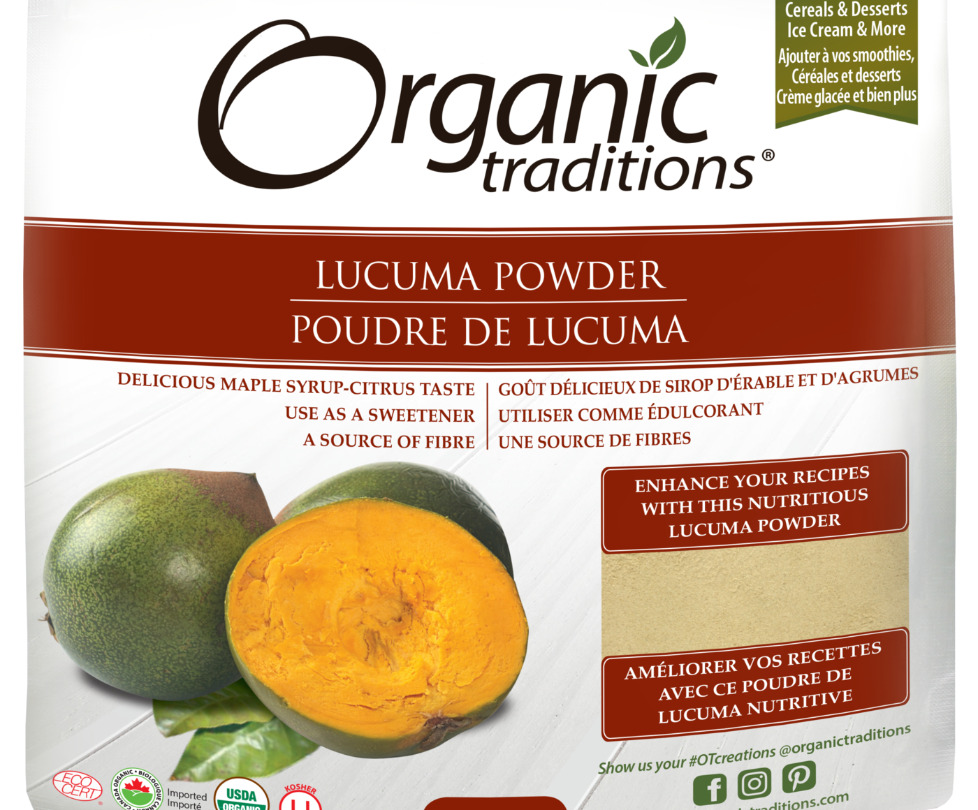 Organic Traditions Lucuma Powder - JoyVIVA -  