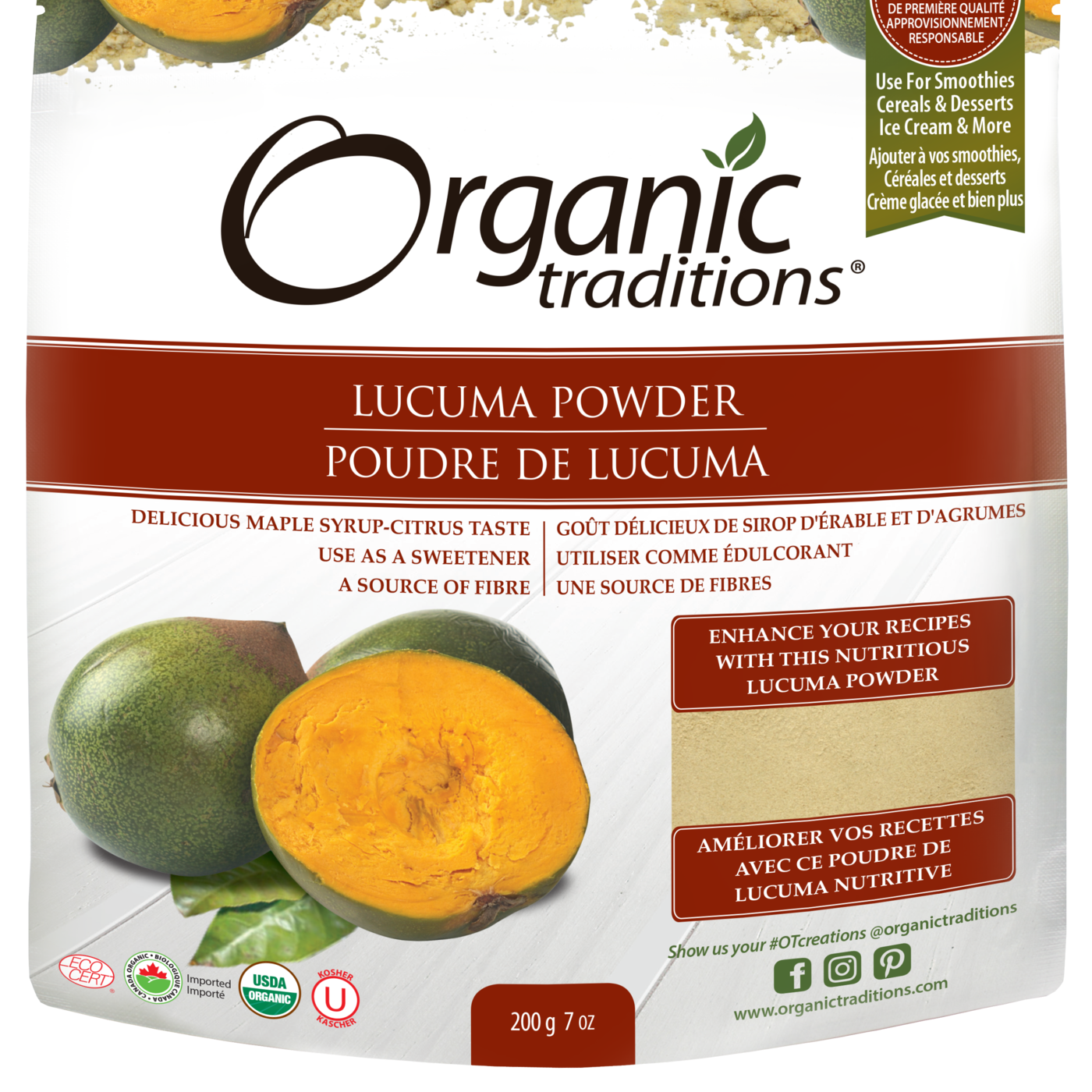 Organic Traditions Lucuma Powder - JoyVIVA -  