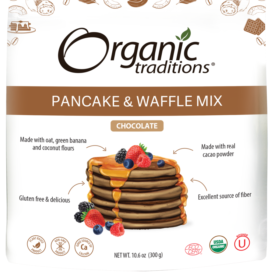 Organic Traditions Pancake & Waffle Chocolate Mix - JoyVIVA -  