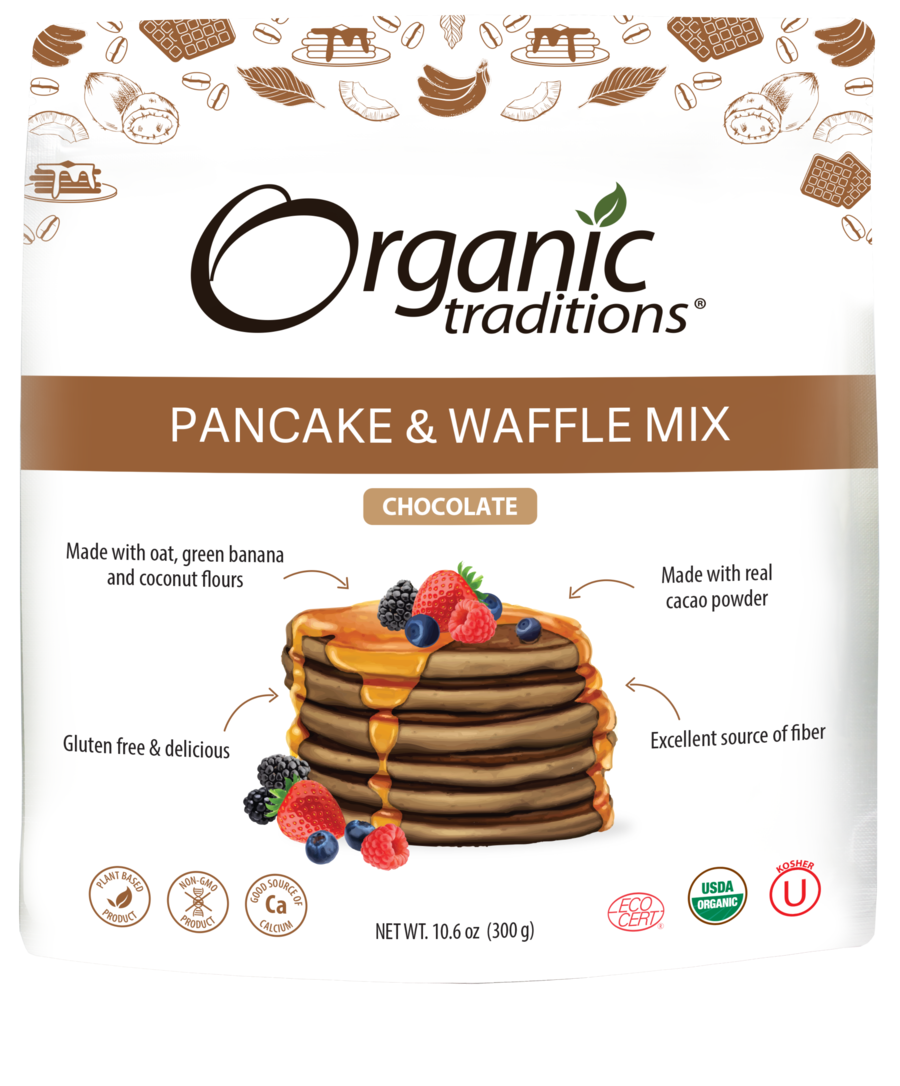 Organic Traditions Pancake & Waffle Chocolate Mix - JoyVIVA -  
