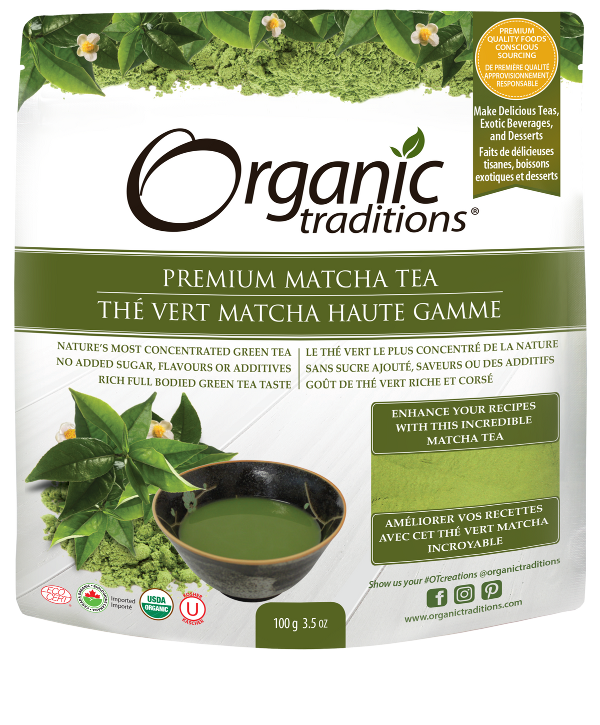 Organic Traditions Premium Matcha Tea - JoyVIVA -  