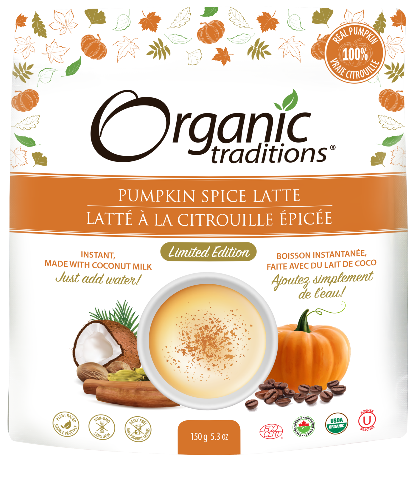 Organic Traditions Pumpkin Spice Latte - JoyVIVA -  