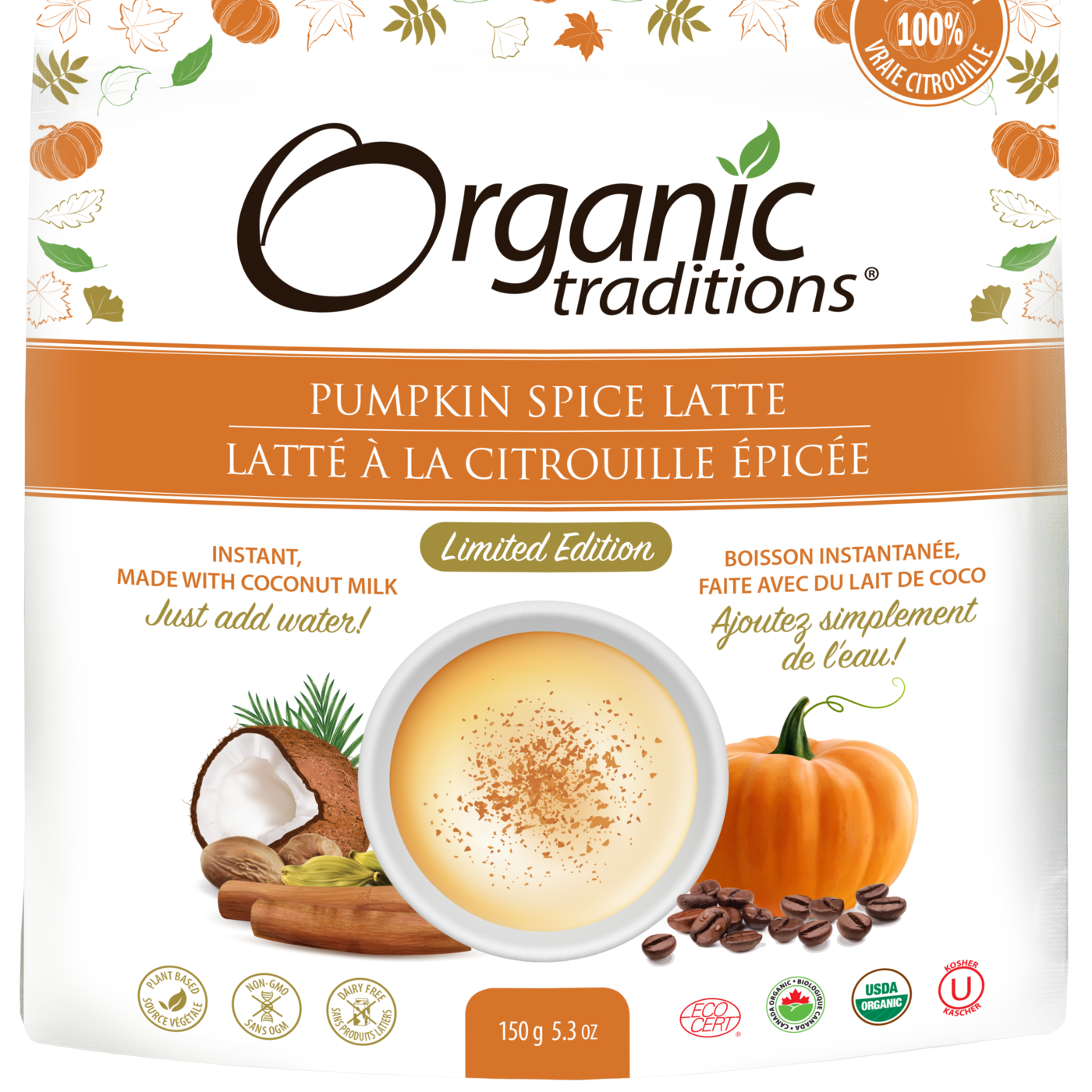 Organic Traditions Pumpkin Spice Latte - JoyVIVA -  