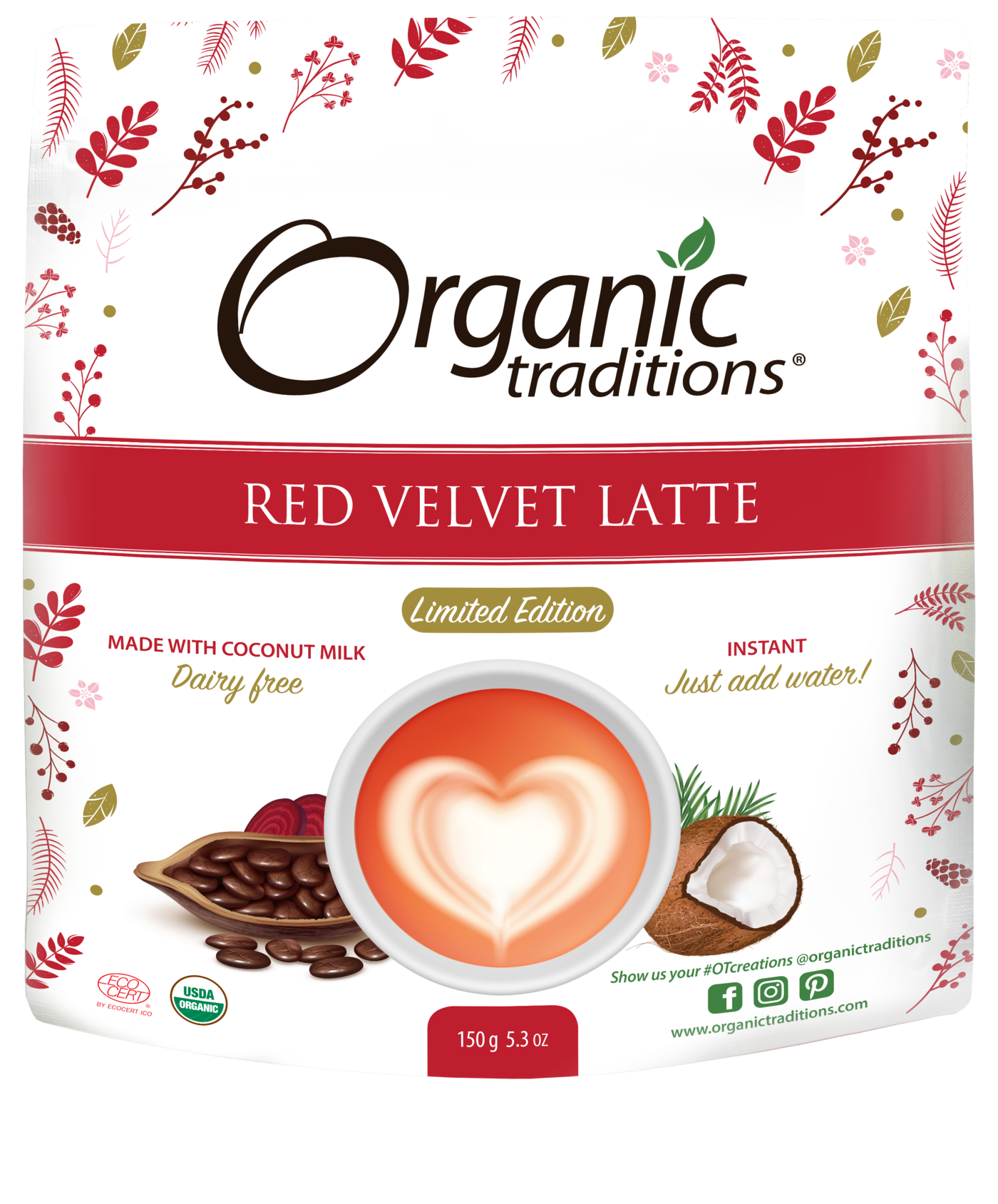 Organic Traditions Red Velvet Latte - JoyVIVA -  