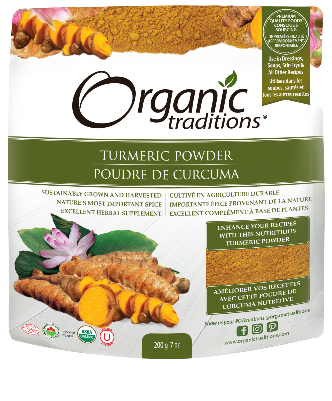 Organic Traditions Turmeric Powder - JoyVIVA -  