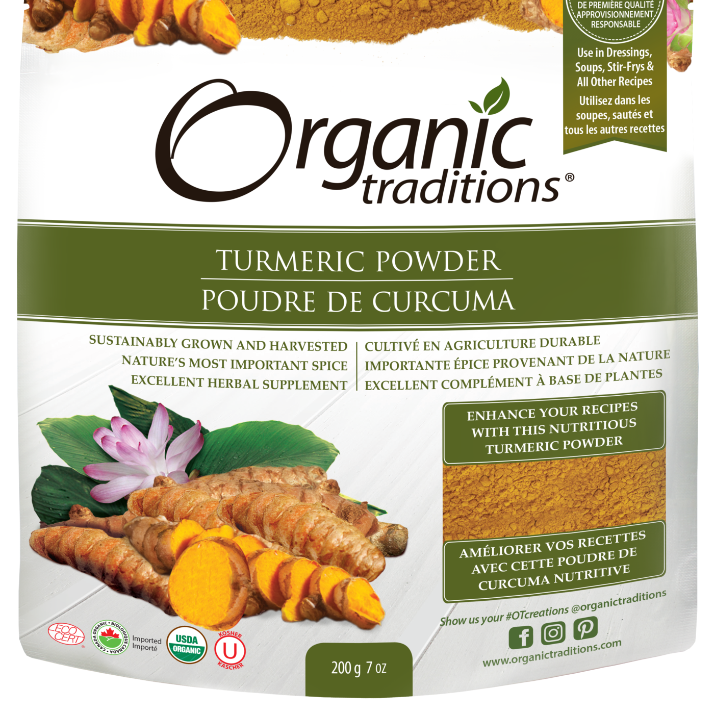 Organic Traditions Turmeric Powder - JoyVIVA -  