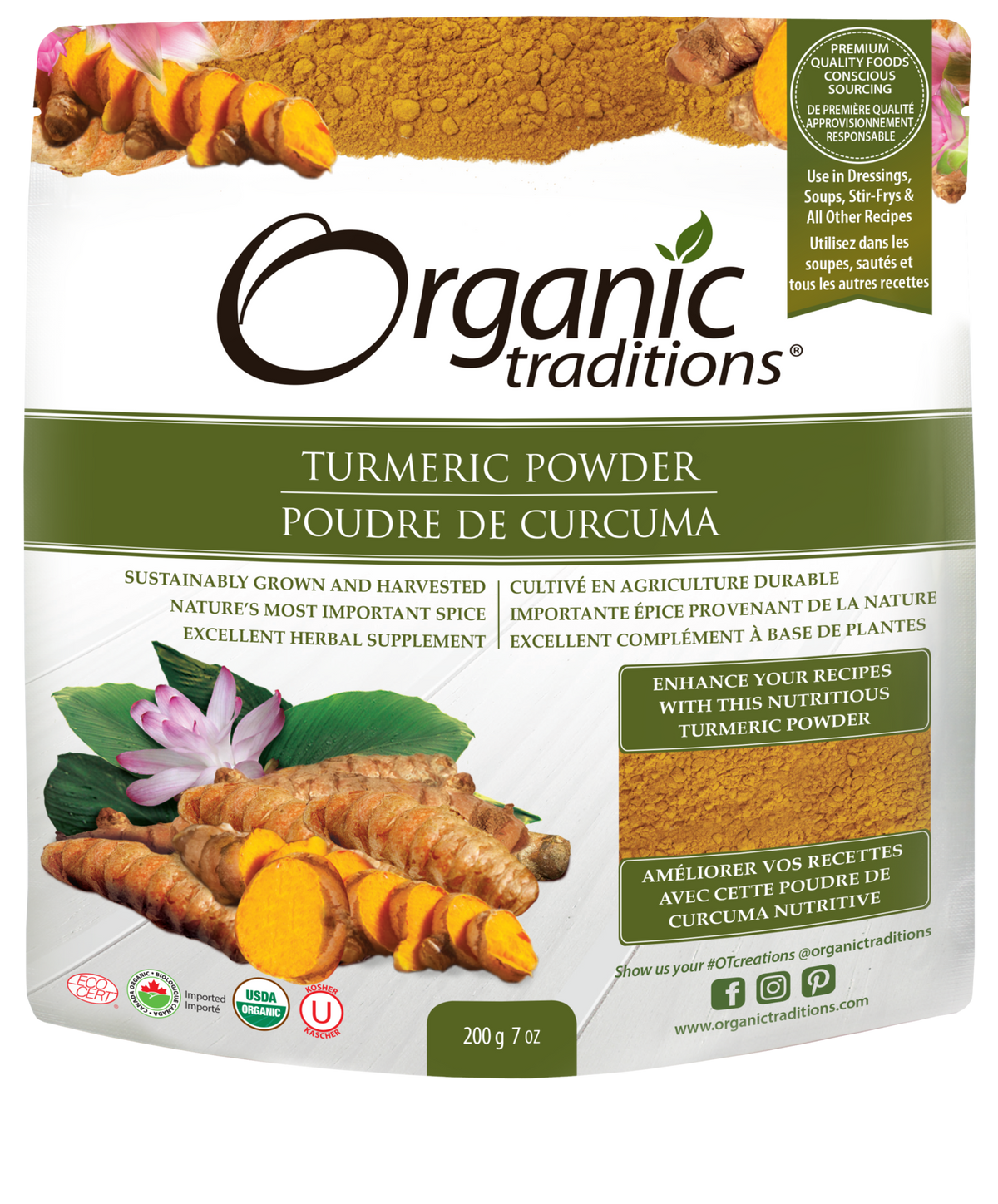 Organic Traditions Turmeric Powder - JoyVIVA -  