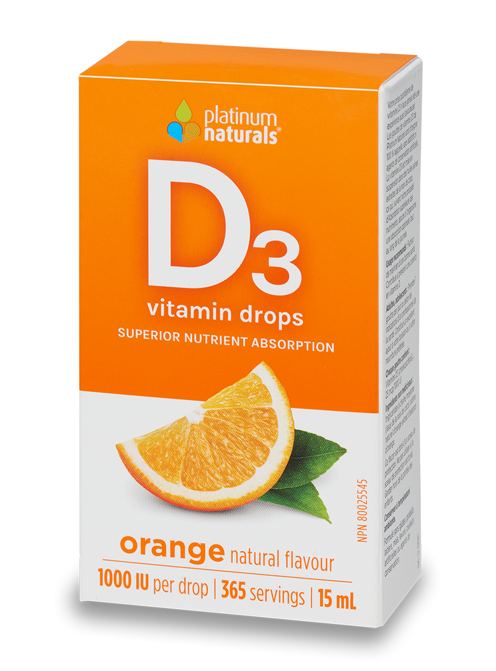 Platinum Naturals Vitamin D3 Drops - JoyVIVA -  