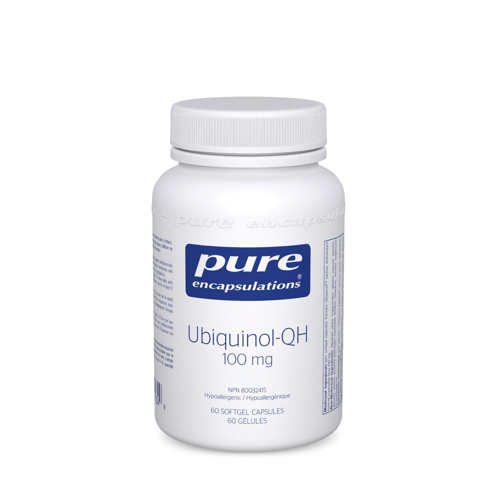 Pure Encapsulations Ubiquinol-QH 100 mg - JoyVIVA -  