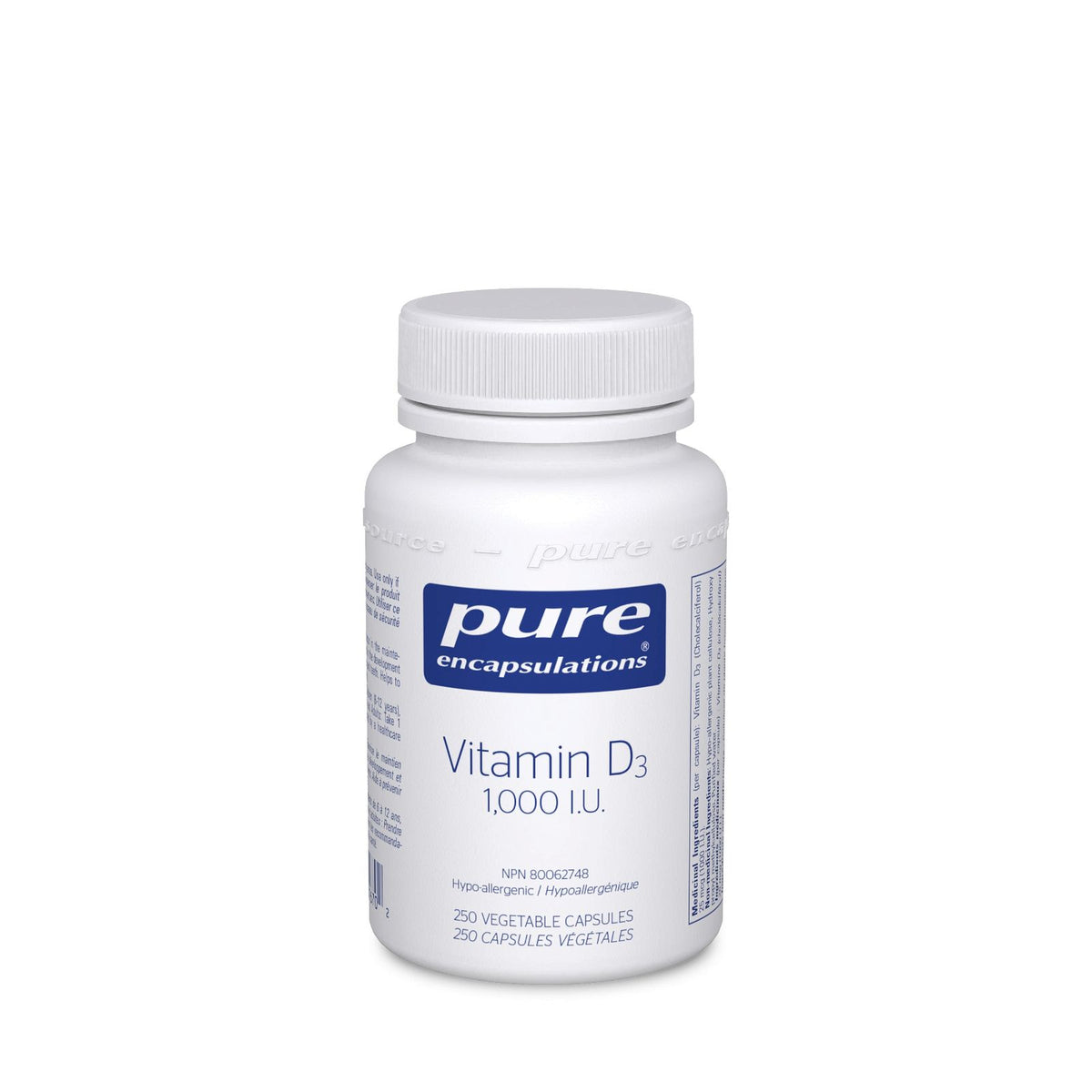 Pure Encapsulations Vitamin D3 1 000 IU - JoyVIVA -  