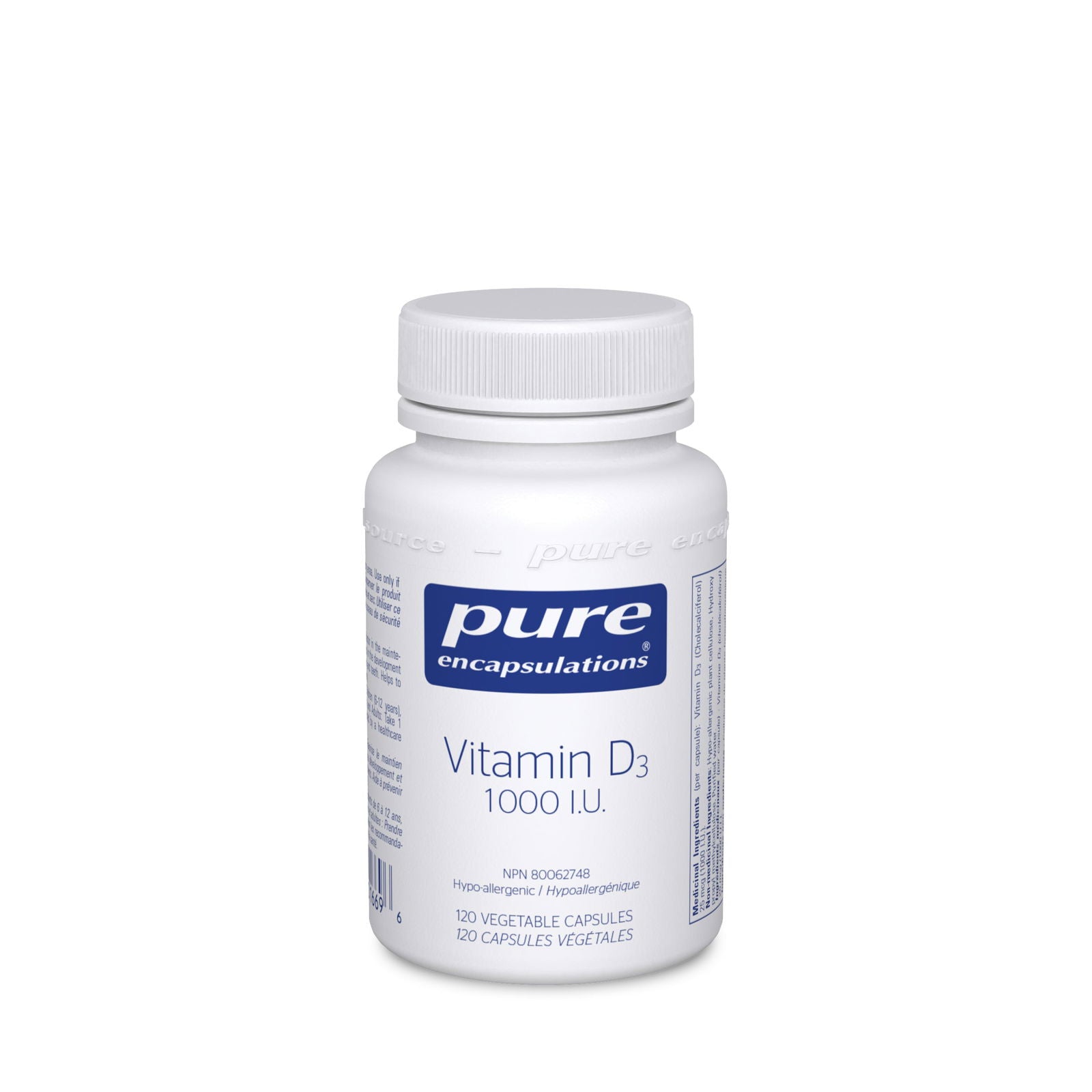 Pure Encapsulations Vitamin D3 1 000 IU - JoyVIVA -  