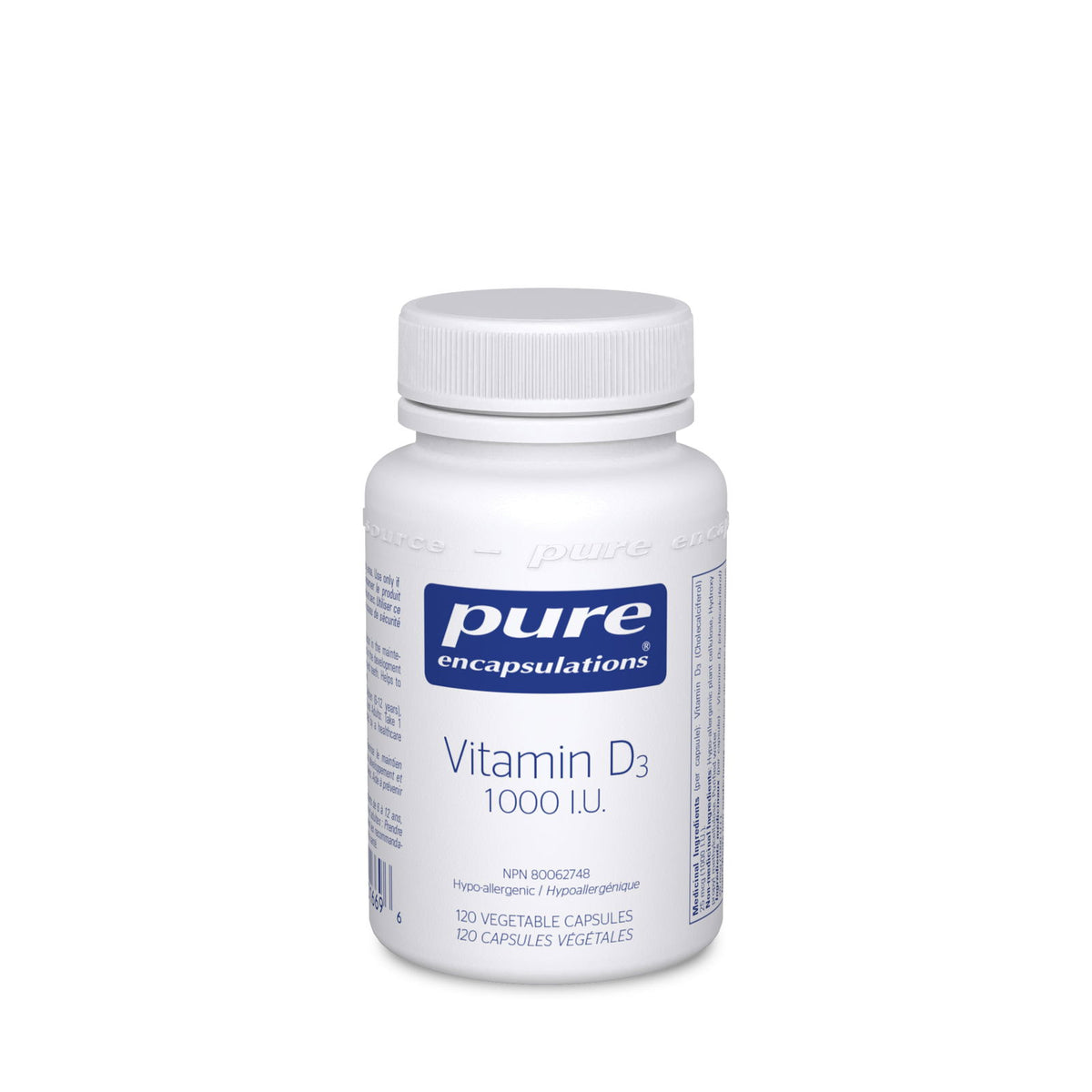 Pure Encapsulations Vitamin D3 1 000 IU - JoyVIVA -  