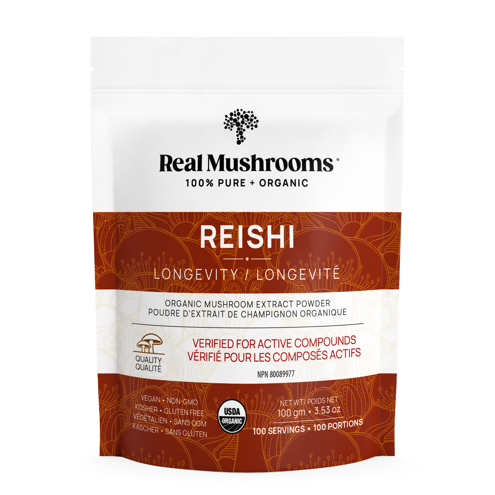 Real Mushrooms Organic Reishi Mushroom - JoyVIVA -  