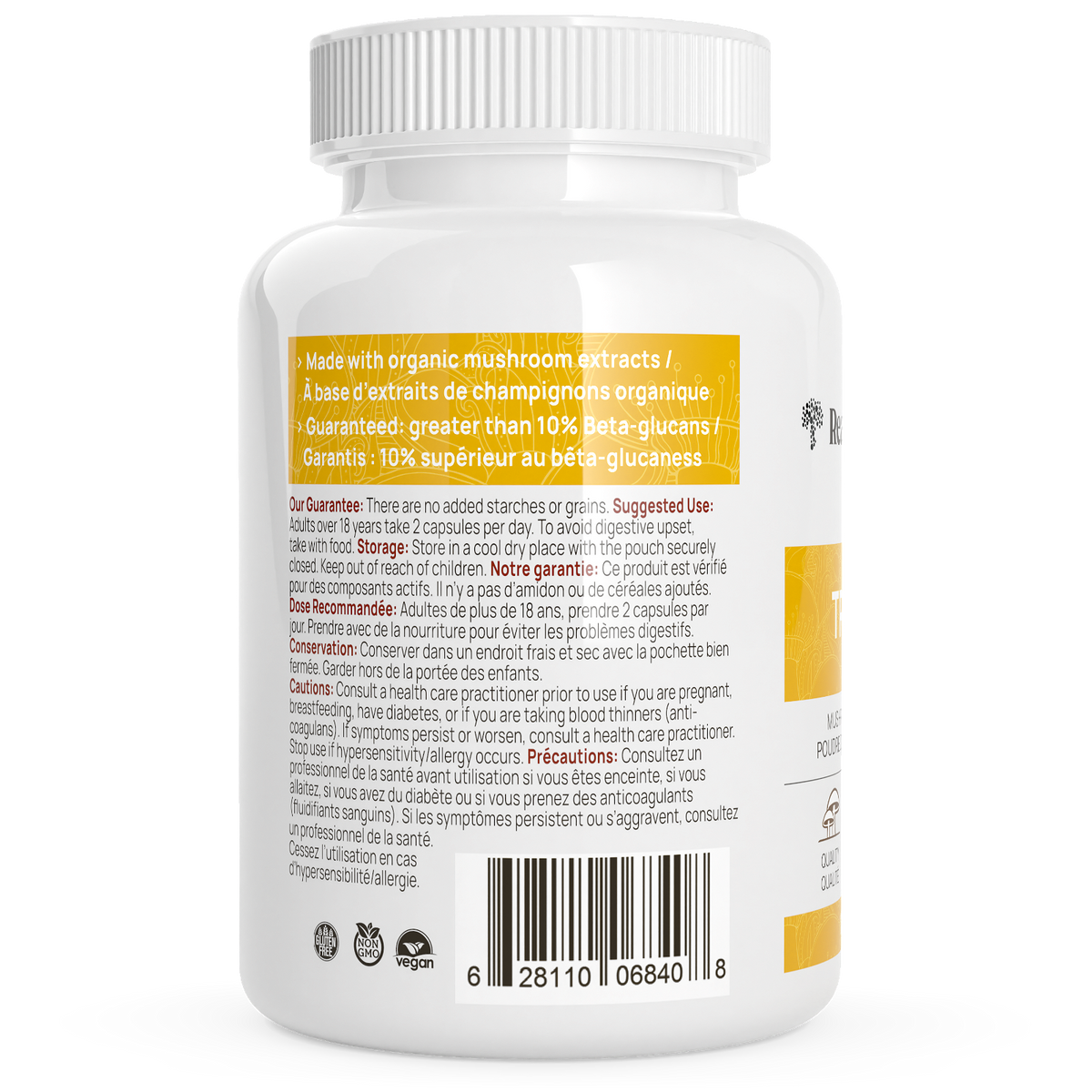 Real Mushrooms Organic Tremella Extract Capsules - JoyVIVA -  