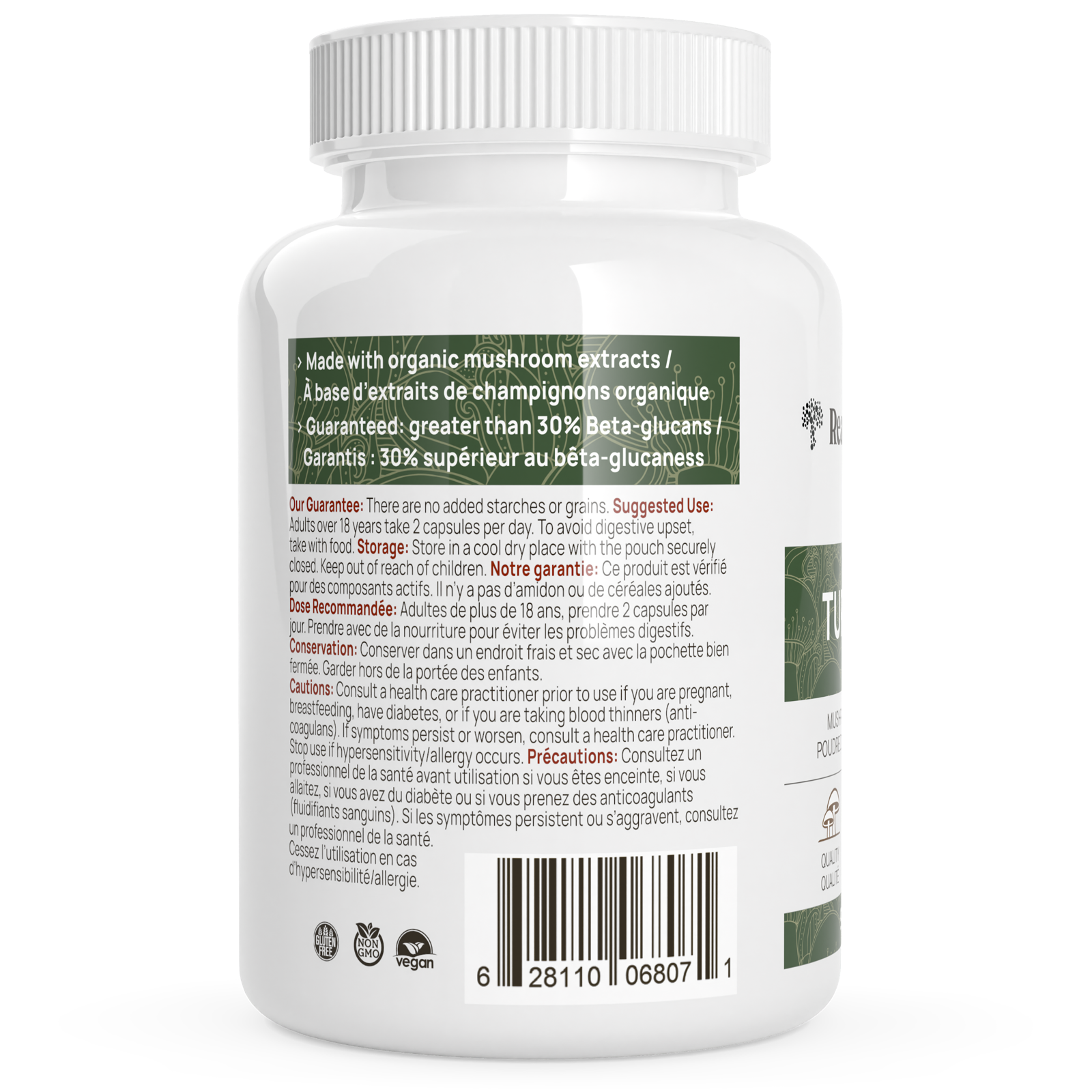 Real Mushrooms Turkey Tail Extract - JoyVIVA -  