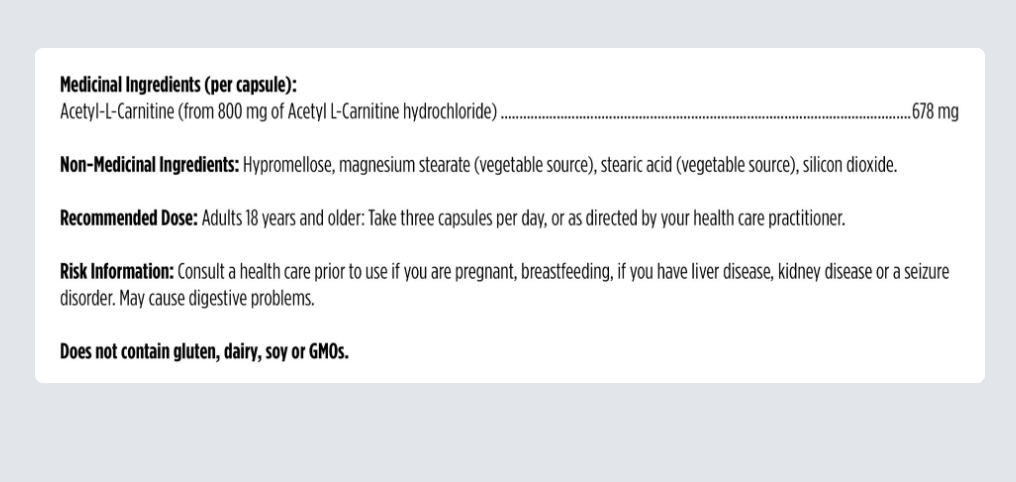Designs for Health Acetyl L-Carnitine