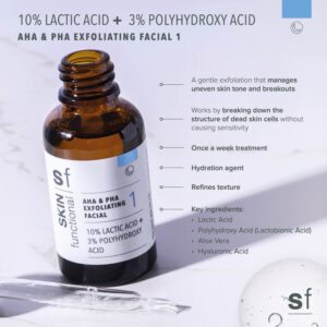 SKIN Functional AHA + PHA Exfoliating Facial 1 (10% Lactic Acid + 3% Polyhydroxy Acid)