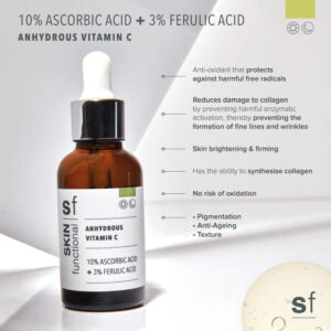 SKIN Functional Anhydrous Vitamin C - Anti-Oxidant Complexion Firmer (10% Ascorbic Acid + 3% Ferulic Acid)