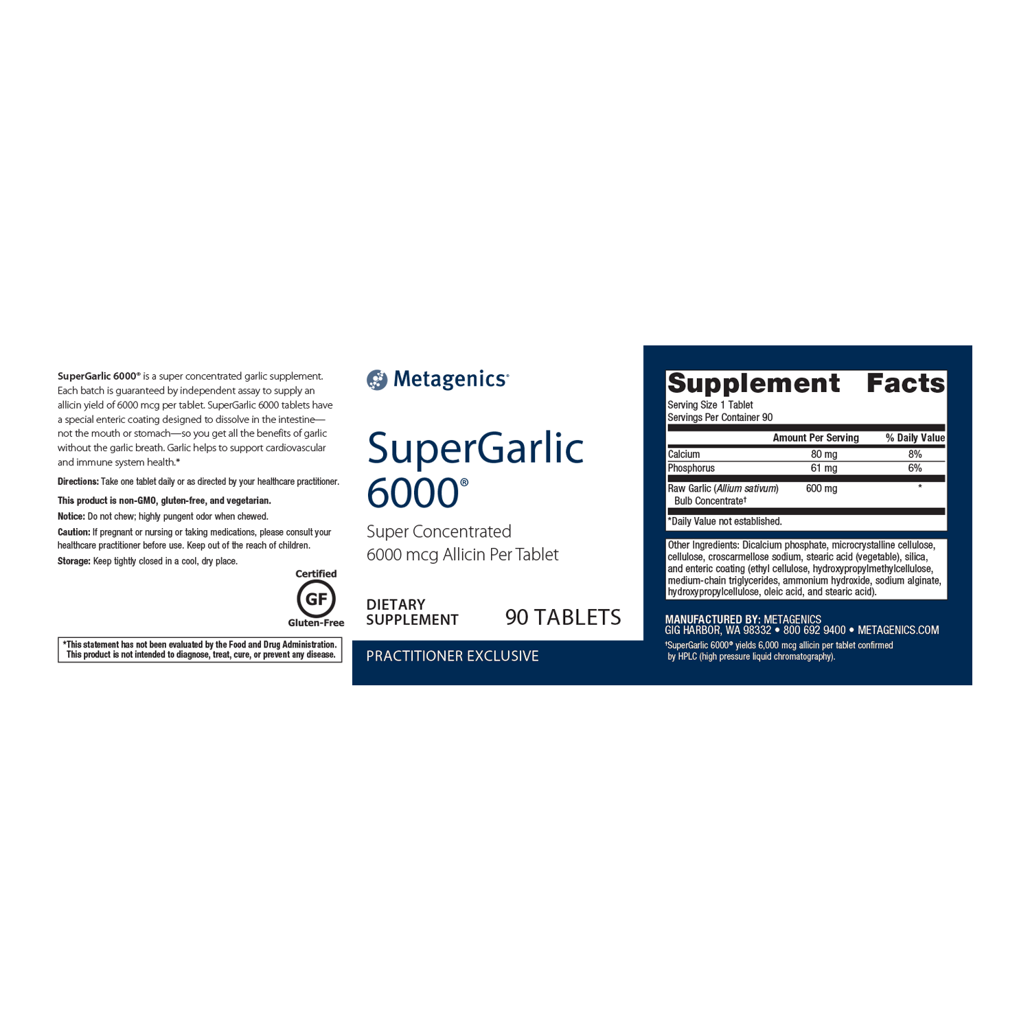 Metagenics SuperGarlic 6000