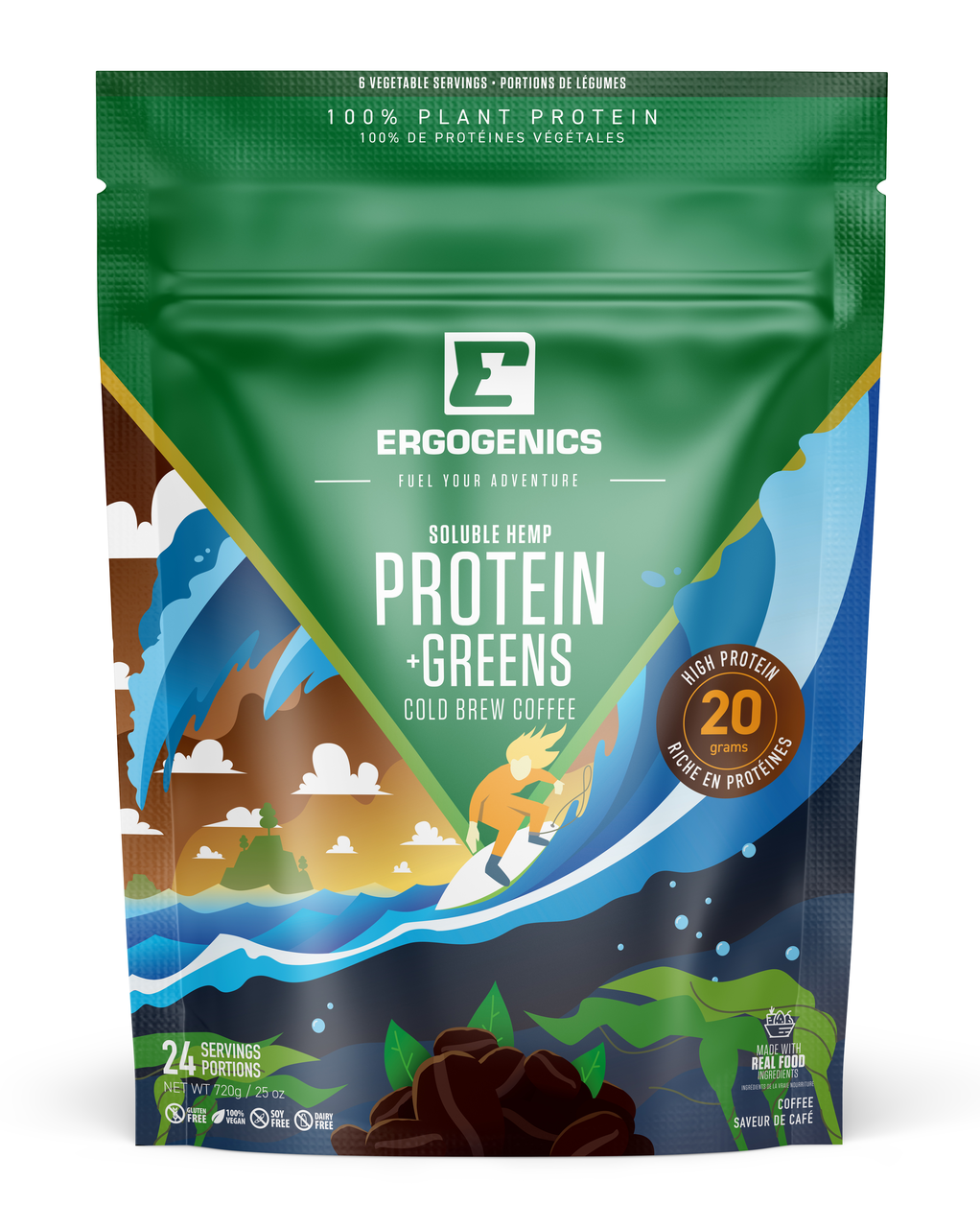 Ergogenics Nutrition Hemp Protein + Greens