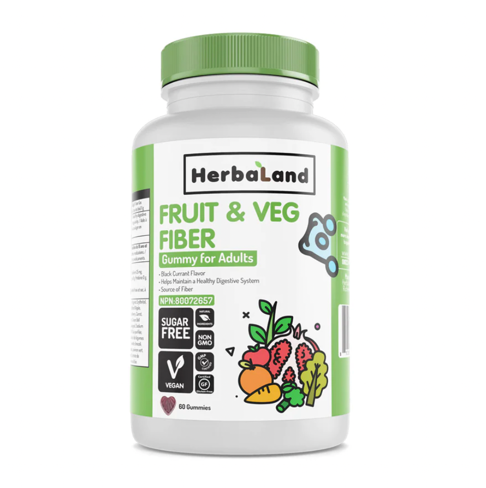 Herbaland Fruit & Veg Fiber Gummies for Adults