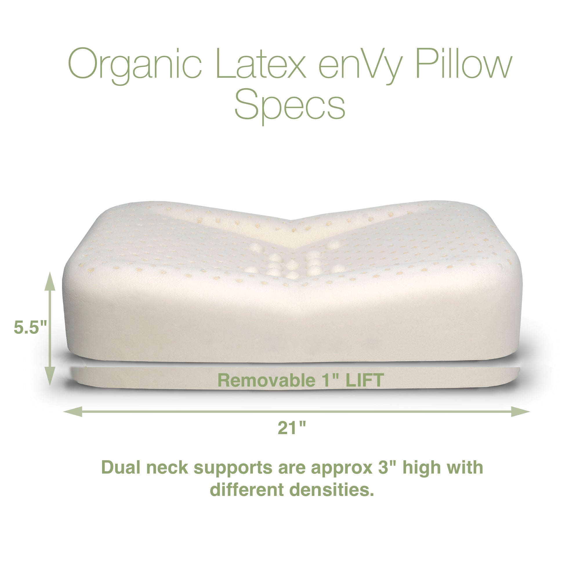 enVy SILK + COPPER Infused Organic Latex Anti-Aging Pillow