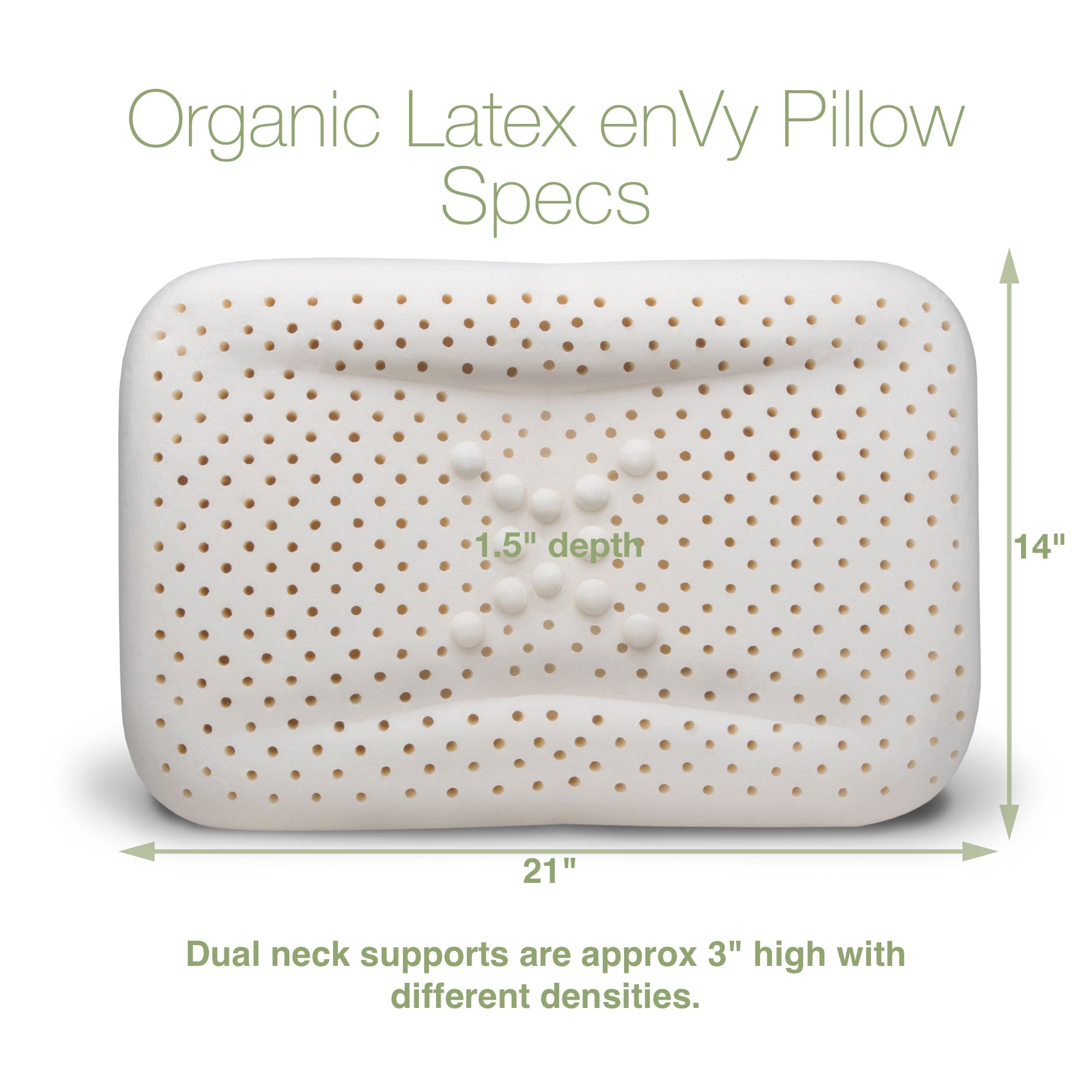 enVy 'GREEN with enVy' Copper Infused Certified Organic Latex Anti-Aging Pillow