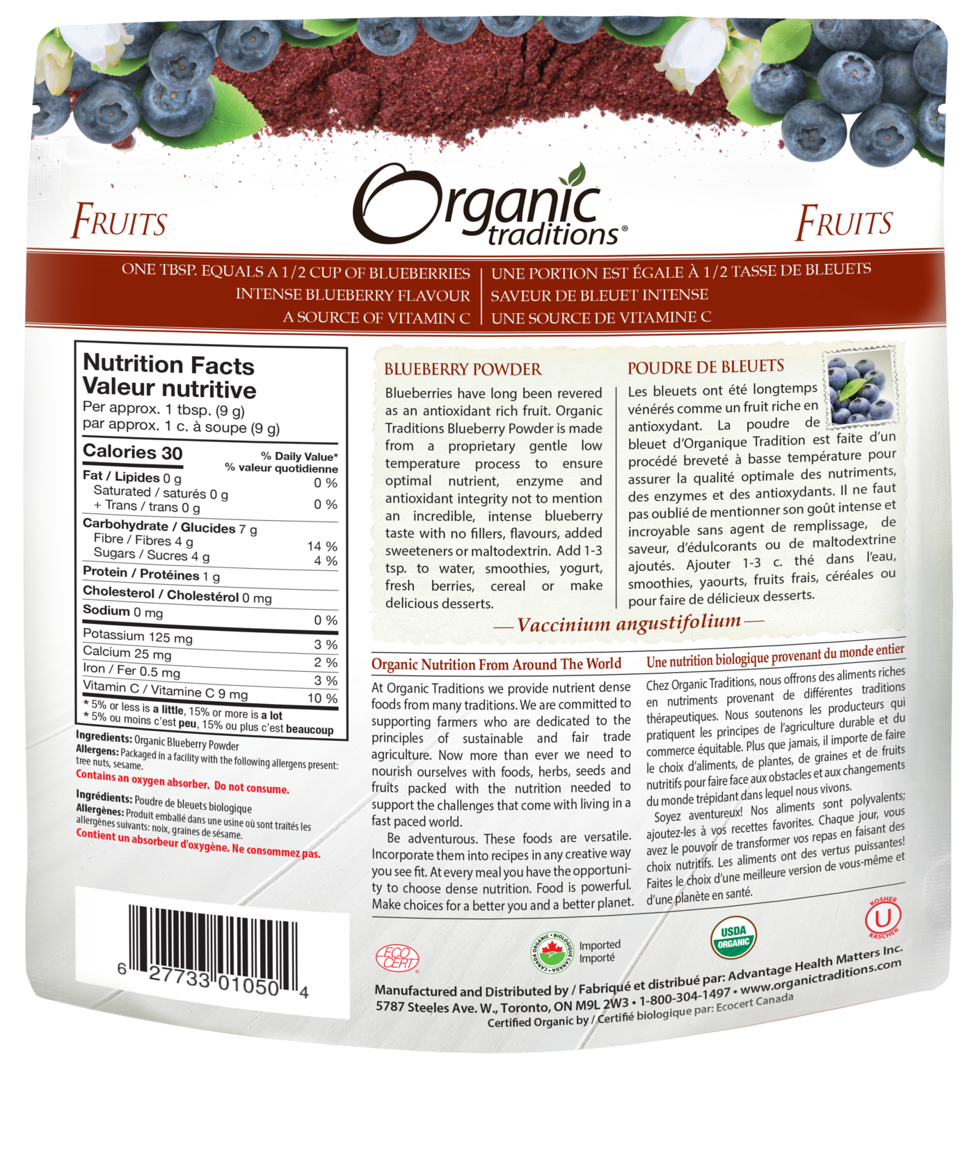 Organic Traditions Blueberry Powder