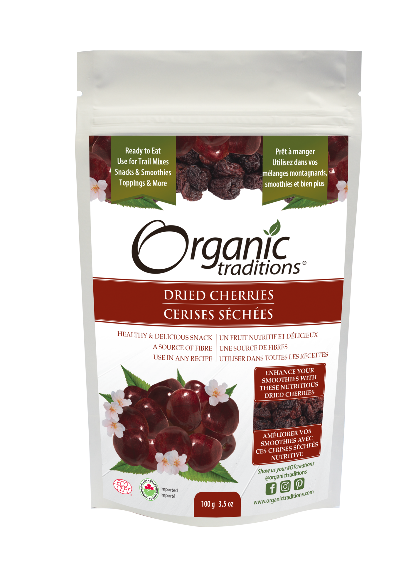 Organic Traditions Dried Cherries