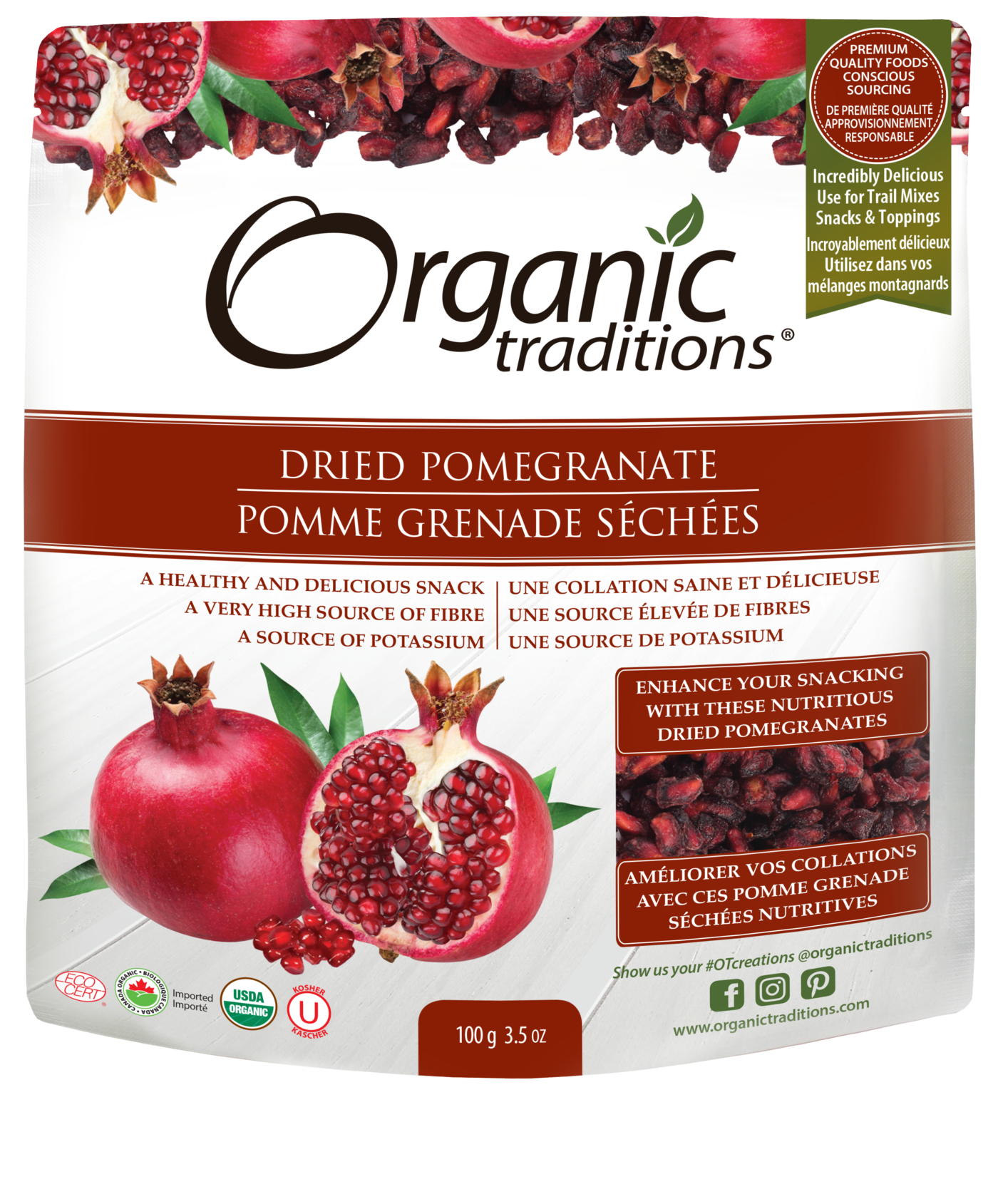 Organic Traditions Dried Pomegranate