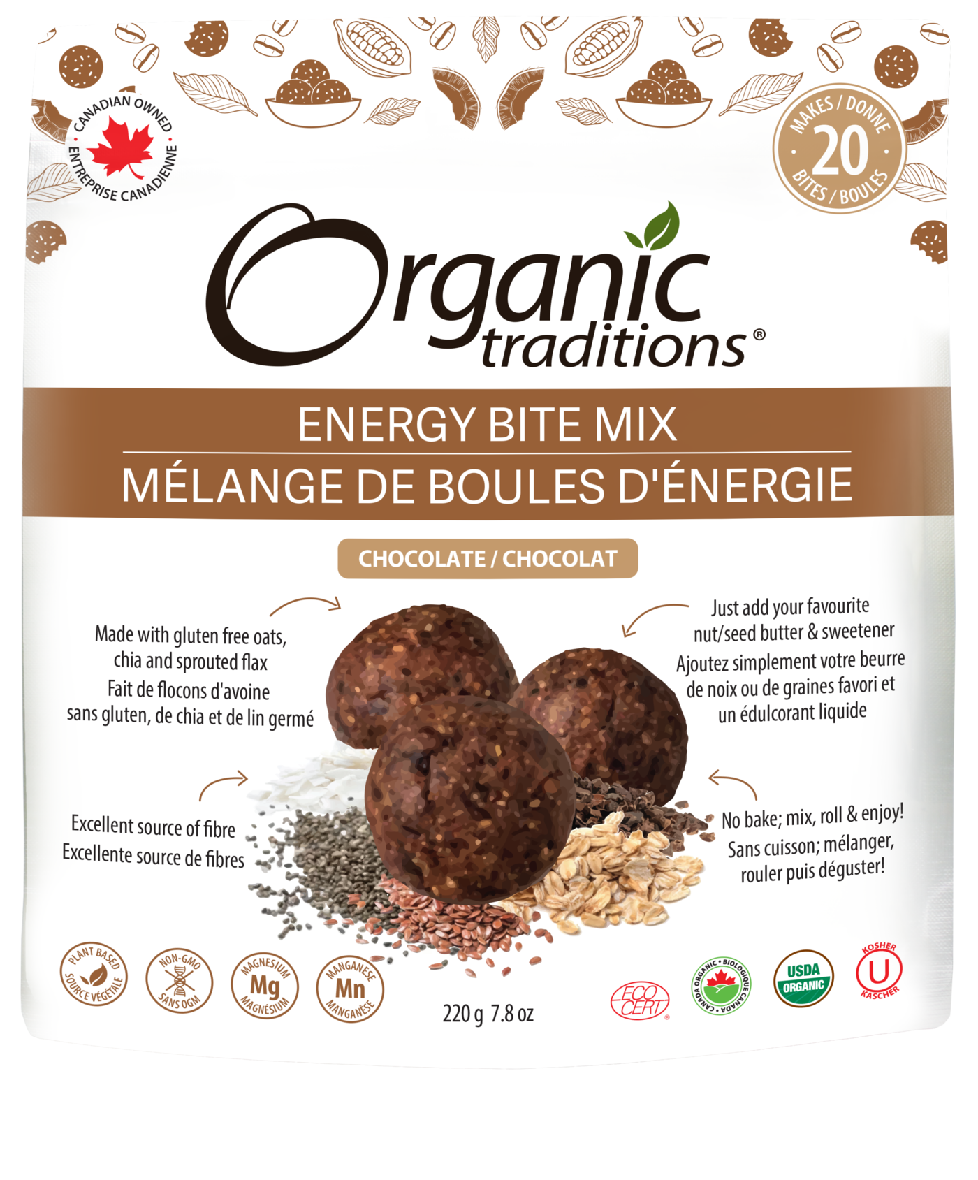 Organic Traditions Chocolate Energy Bites Mix