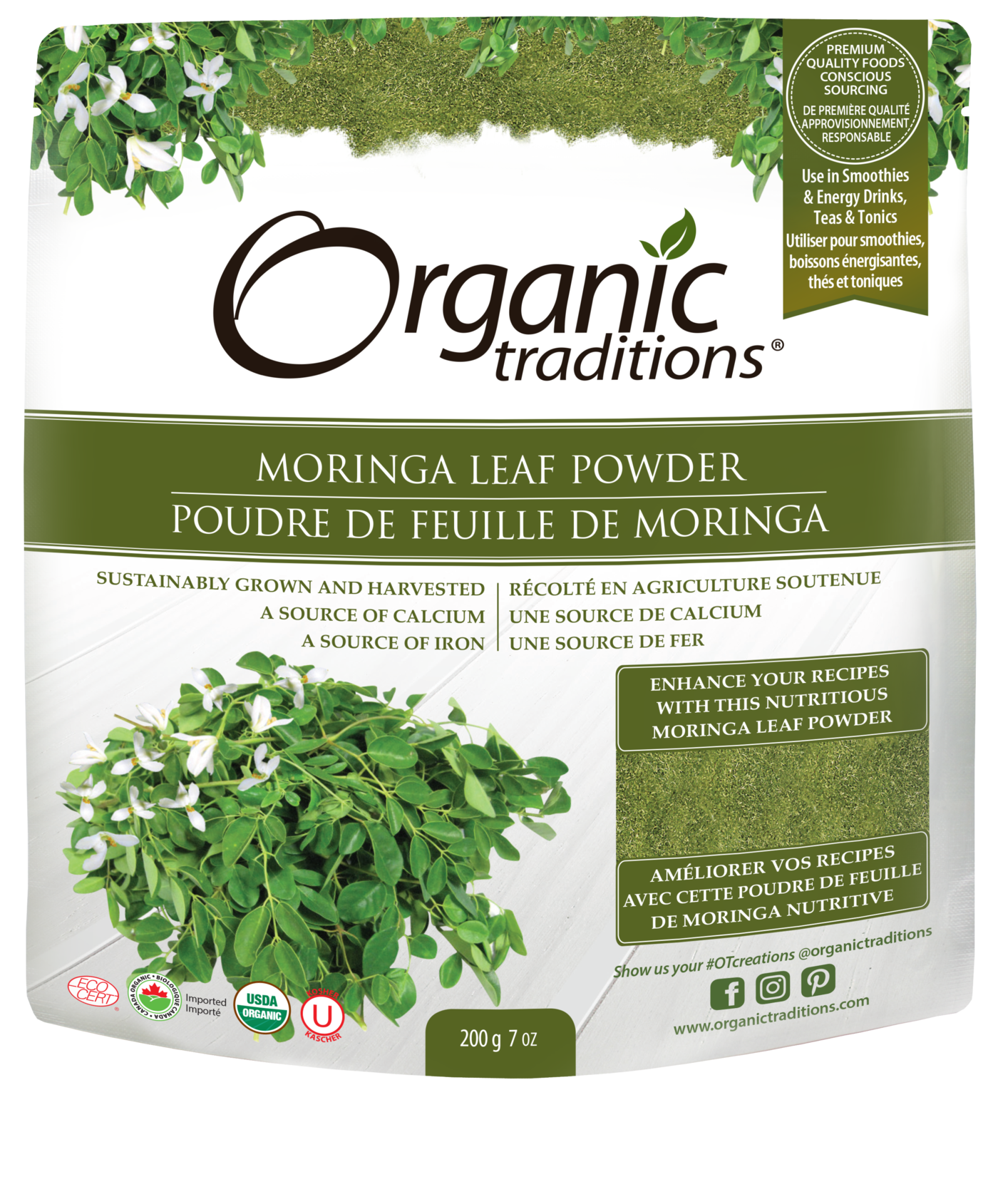 Organic Traditions Moringa Leaf Powder