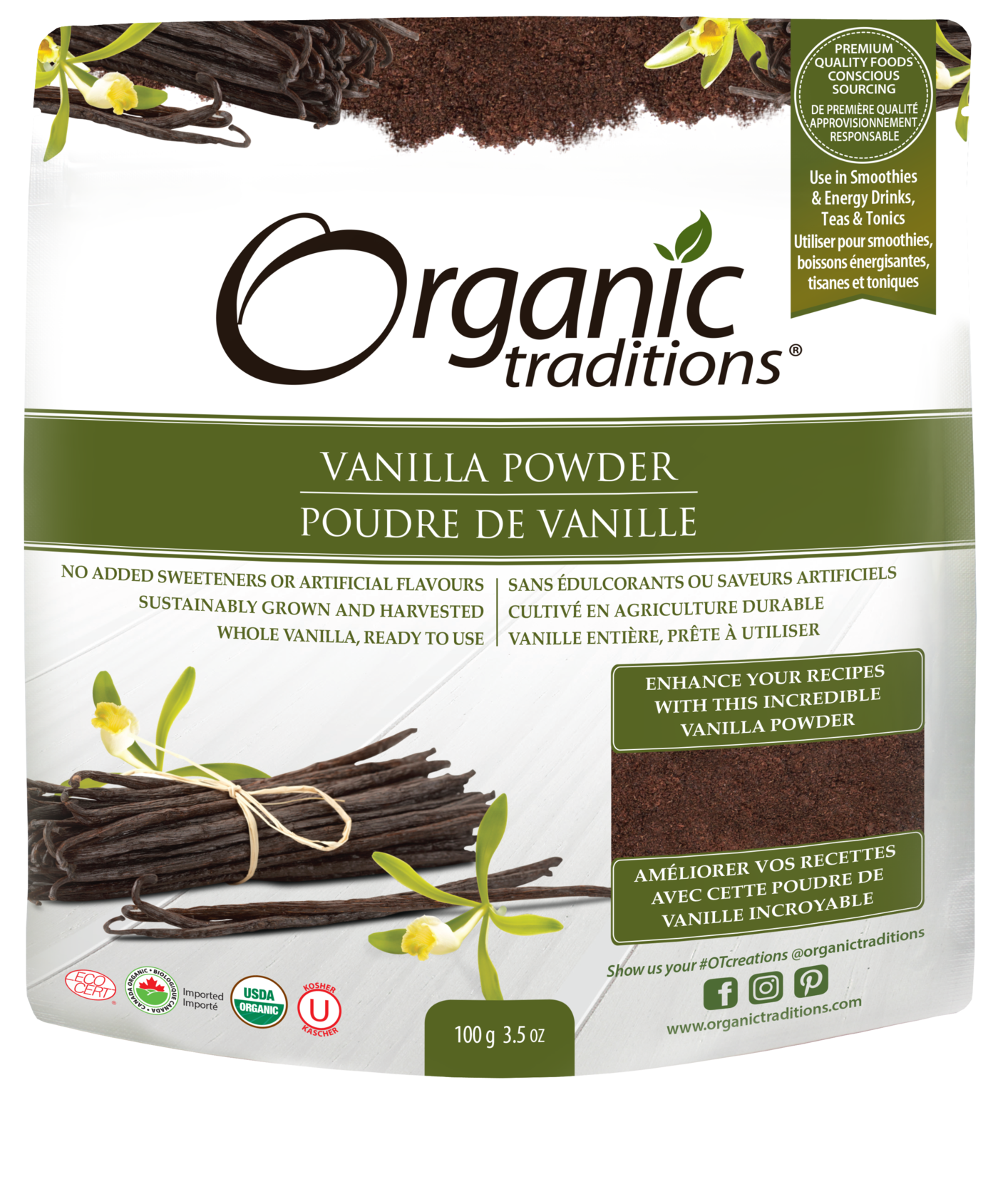 Organic Traditions Vanilla Powder