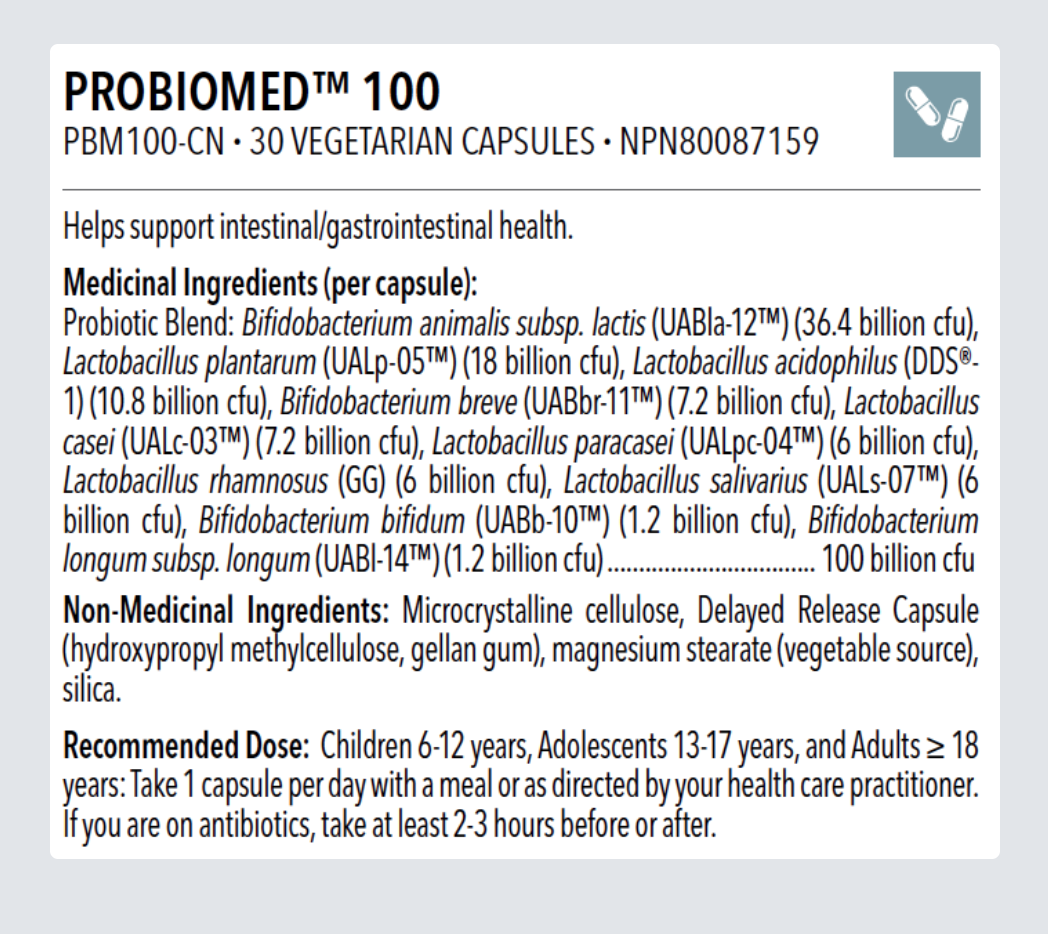 Designs for Health ProbioMed 100